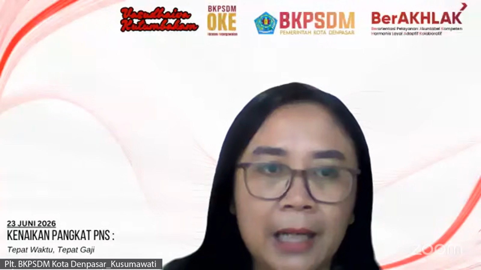 BKPSDM OKE DENGAN TEMA KENAIKAN PANGKAT, TEPAT WAKTU TEPAT GAJI KEPADA SELURUH PEGAWAI DI LINGKUNGAN PEMERINTAH KOTA DENPASAR
